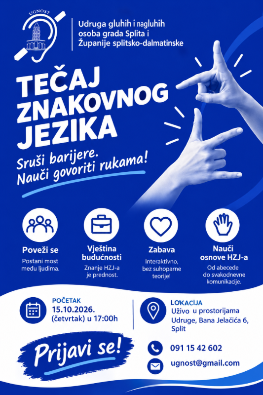Tečaj znakovnog jezika u Splitu